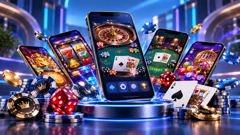 Futuristic Mobile Casino Showcase