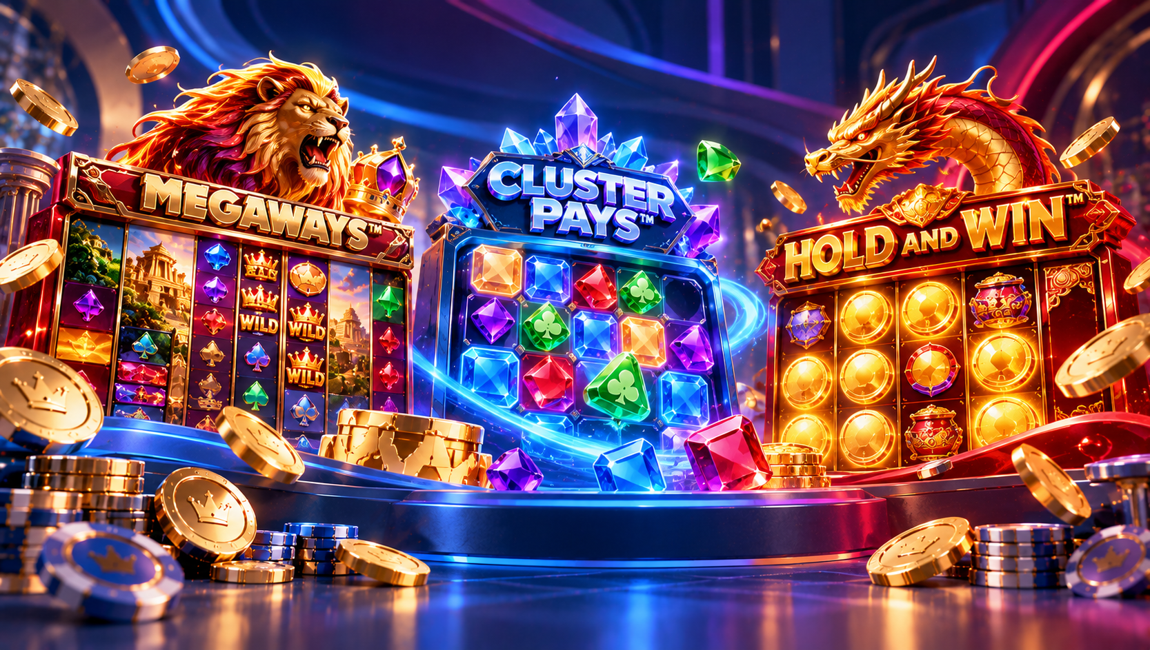 Neon Megaways, Cluster Pays and Hold & Win